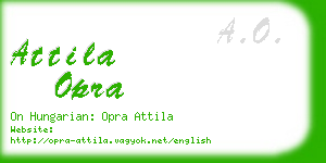 attila opra business card